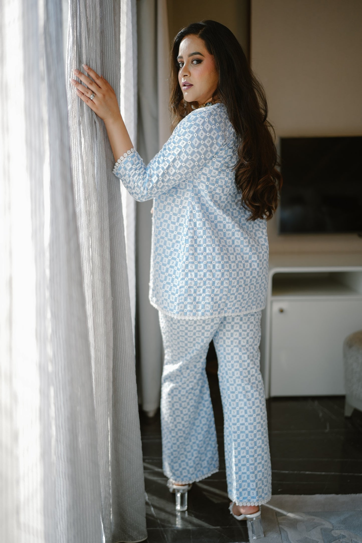 Floral coord set, Santorini vibes