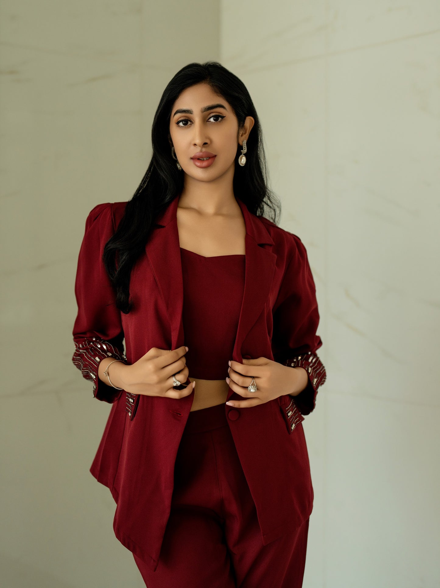 Handwork Blazer set with bustier