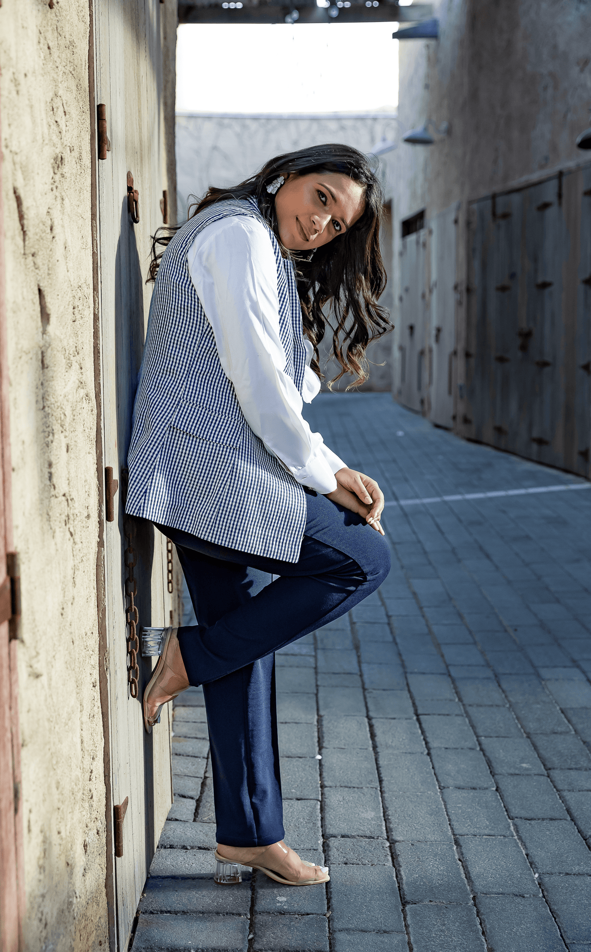 Check print set– 3-piece ensemble