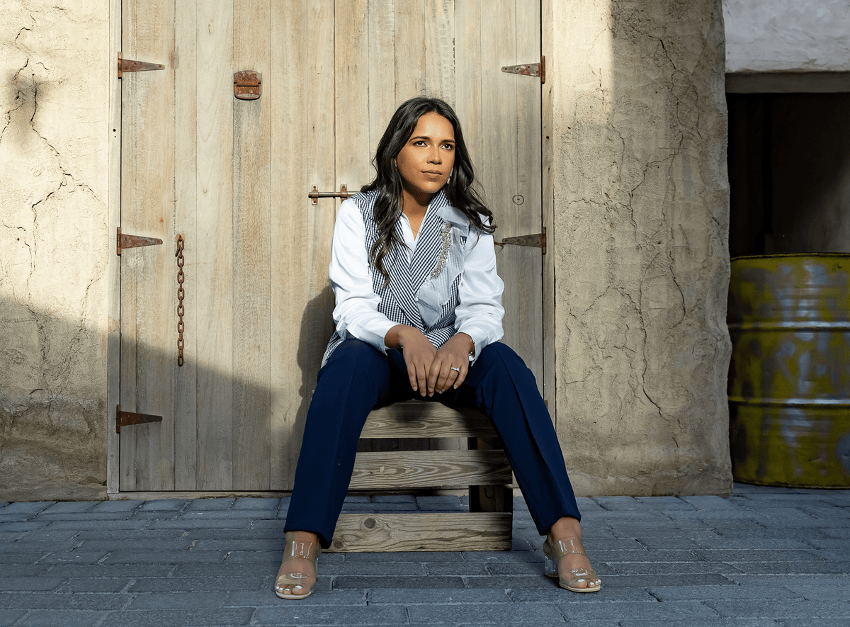 Check print set– 3-piece ensemble