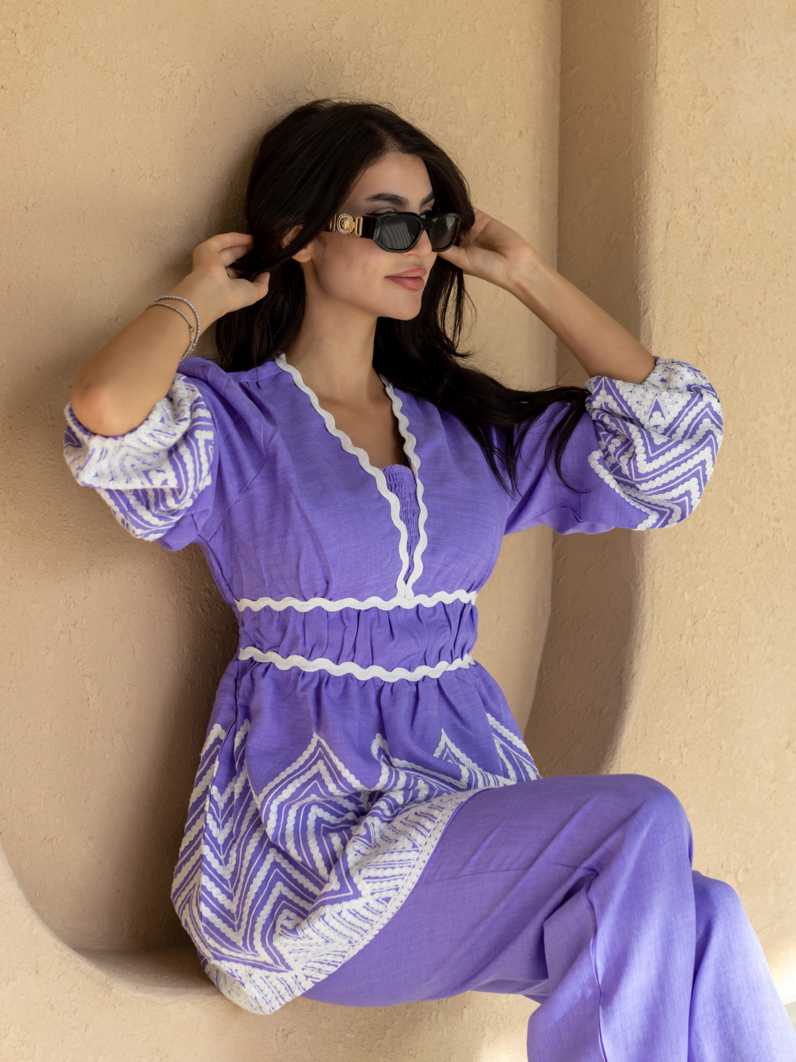 Lilac Chevron Set