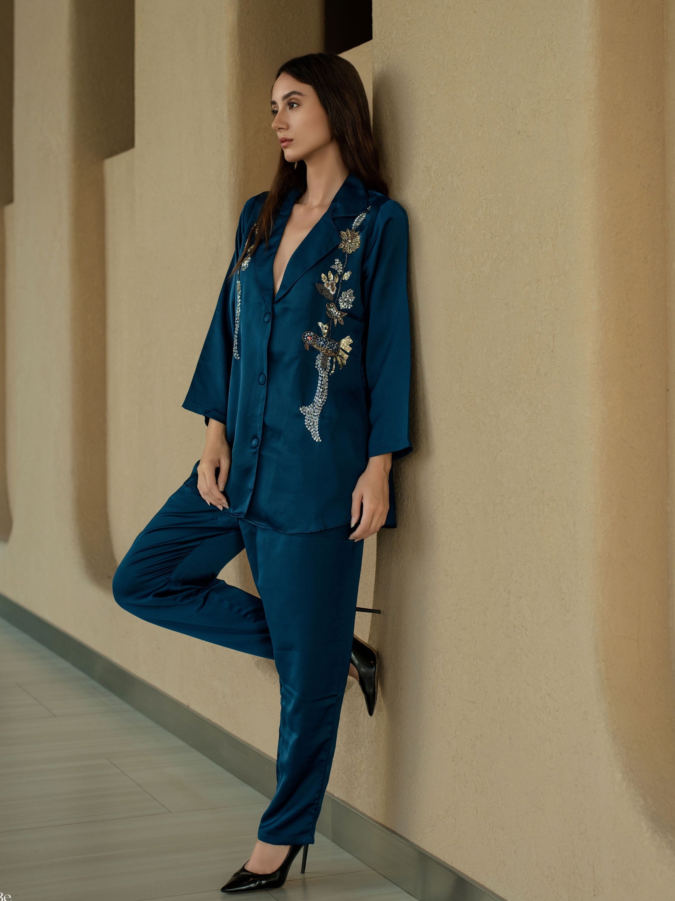 Midnight Teal Co-ord Set