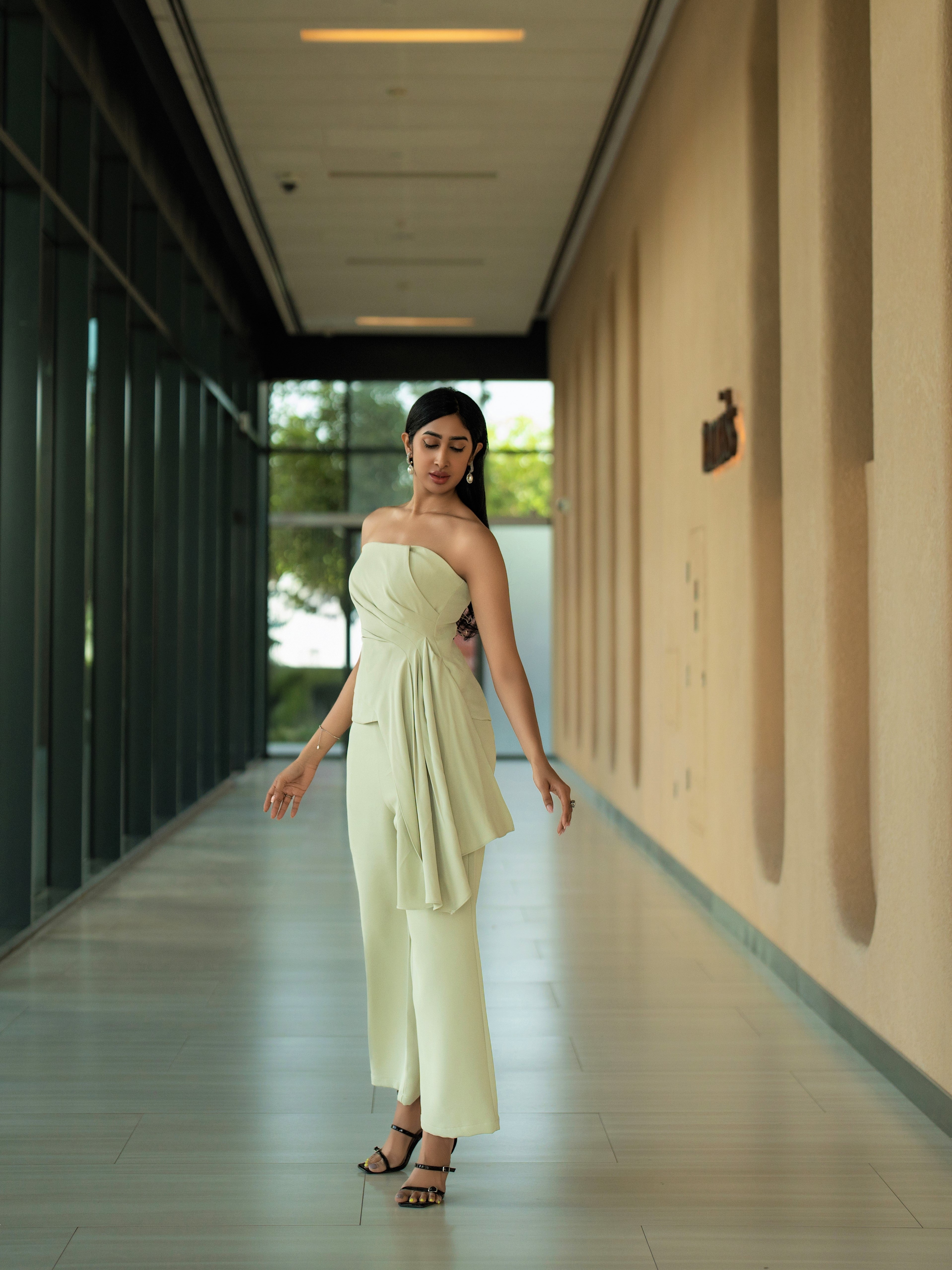 Tailored Bandeau with side detailing & trousers