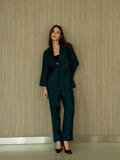 Embellished Blazer Set