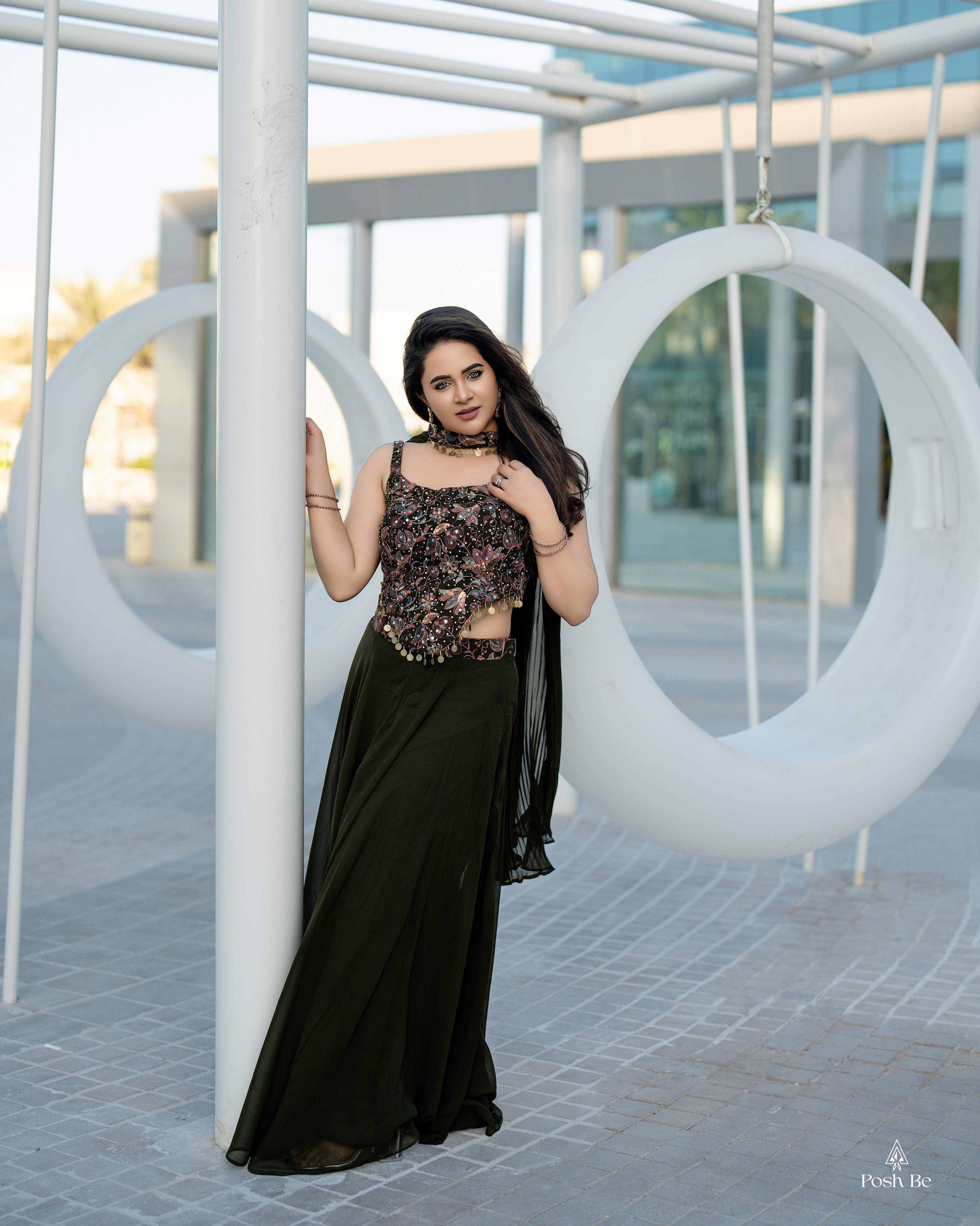 Embellished choli and Sharara set