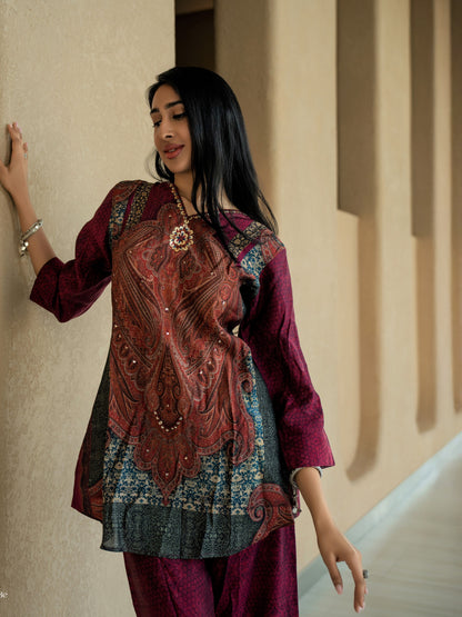 Paisley inspired printed Coordset