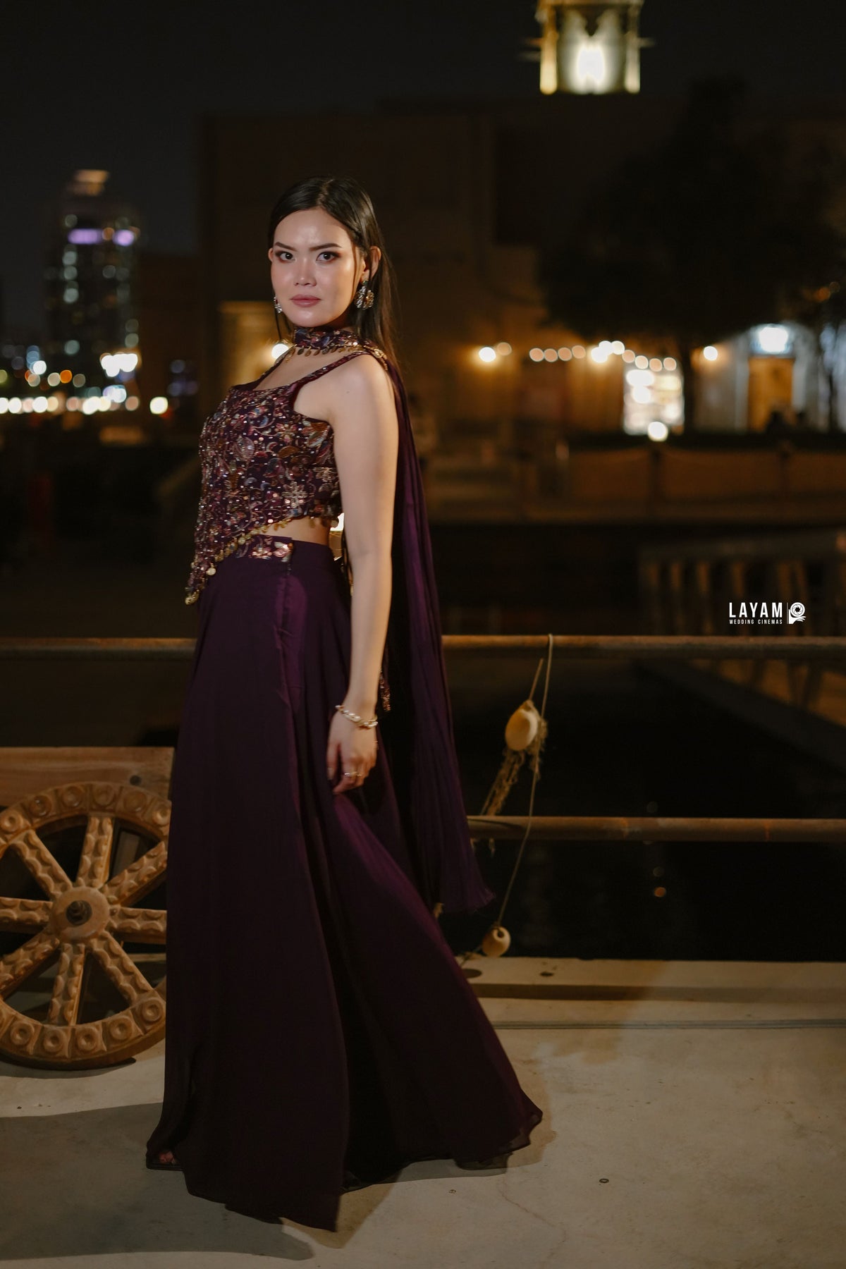 Embellished choli and Sharara set
